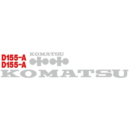 Aftermarket Brand New Dozer D155-A Komatsu Decal Set KOMD155ADECALSET